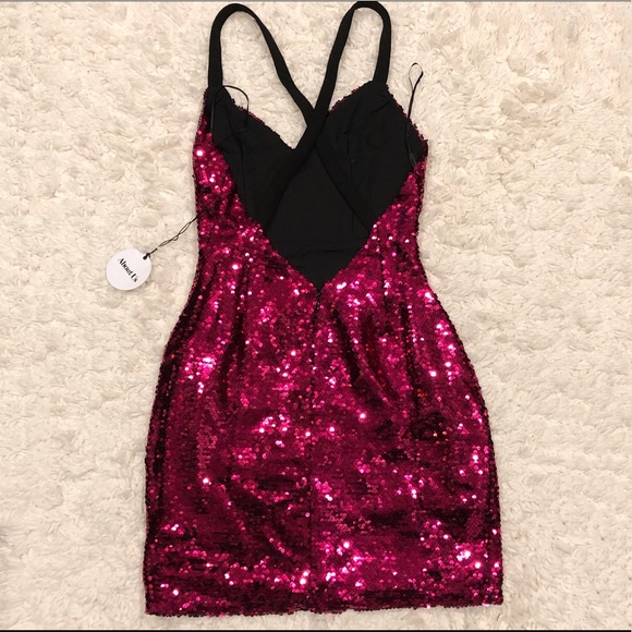 About Us Travie Sequin Strappy Mini Dress - Picture 4 of 6